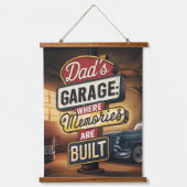 Dad's Garage Retro  Automotive Sign Hangend Wandkleed (Voorkant)
