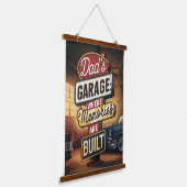 Dad's Garage Retro  Automotive Sign Hangend Wandkleed (Gebogen)