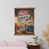 Dad's Garage Retro  Automotive Sign Hangend Wandkleed (Slaapkamer)