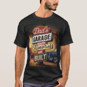 Dad's Garage Retro  Automotive Sign T-shirt (Voorkant)
