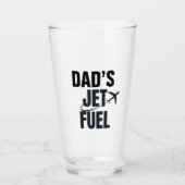 Dad's Jet Fuel & Vliegtuig, Vriendje Man, Grappig Glas (Voorkant)