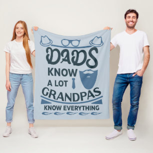 Dads kennen veel, opa weet alles fleece deken