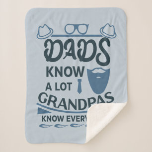 Dads kennen veel, opa weet alles sherpa deken