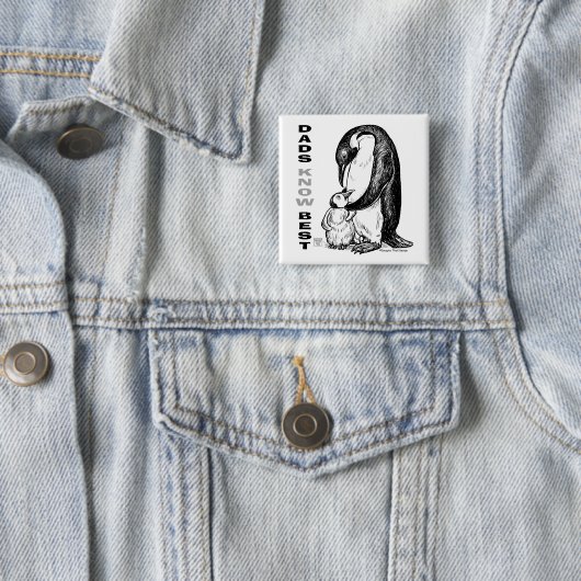 Dads Know Best Vierkante Button 5,1 Cm (In situ)