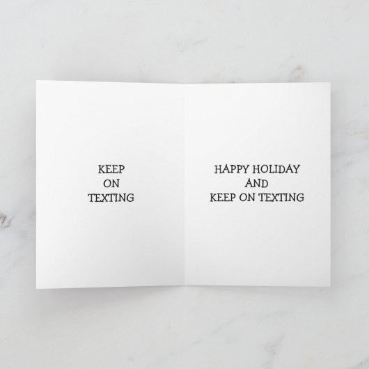 DAD'S MIDDLE AGED TEXTING CHRISTMAS KAART (Binnen)