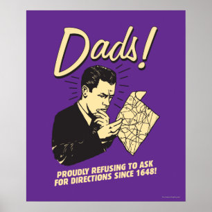 Dads: richting vragen weigeren poster