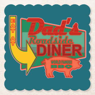 Dad's Roadside Diner Coasters Kartonnen Onderzetters
