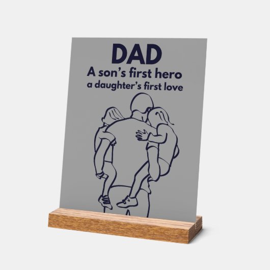Dads Son Daughter-Inspirational Fathers Day Quote (Angle)