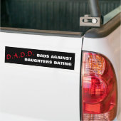 Dads tegen Daughters Dating Bumpersticker (Op Truck)