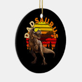 DADSAURUS Jurassic T Rex Dad Retro  World Keramisch Ornament (Rechts)
