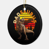 DADSAURUS Jurassic T Rex Dad Retro  World Keramisch Ornament (Links)