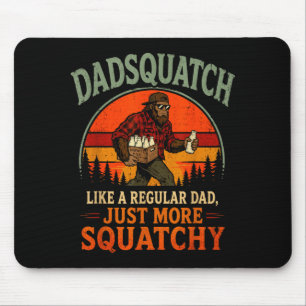 Dadsquatch retro bigfoot als een gewone vader meer muismat