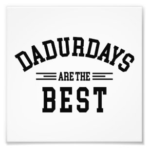 Dadurdagen zijn de beste vader en kinderen weekend foto afdruk