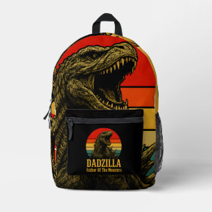 Dadzilla, de vader van de Monsters Vaderdag Bedrukte Rugzak