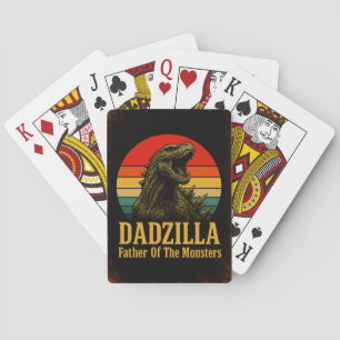 Dadzilla, de vader van de Monsters Vaderdag Pokerkaarten