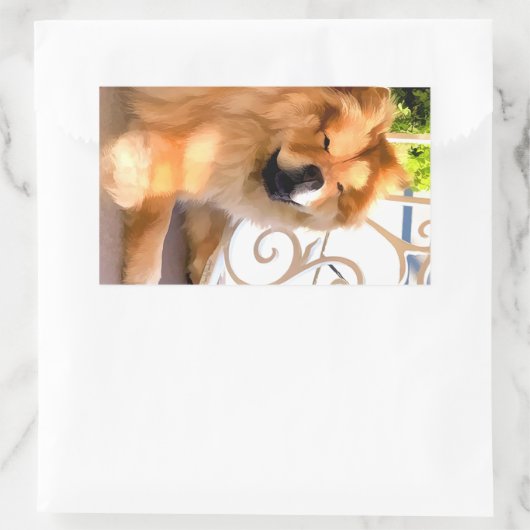 DAEJA À LA PLAGE Stickers Rectangle (Sac)