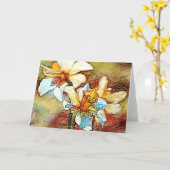 Daffodil Abstract Artsy Note Kaart (Gele Bloem)