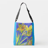 Daffodil Aquarelle Painting fleur Crossbody Sac (Dos)