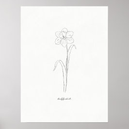 Daffodil Birth Flower Print