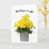 Daffodil Birthday Bouquet Kaart (Gele Bloem)