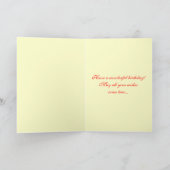 Daffodil Birthday Card Kaart (Binnen)