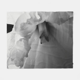 Daffodil Black en White Photography Fleece Deken