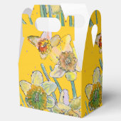 Daffodil Bloem Verschilderen florale Birthday Cake Bedankdoosjes (Geopend)