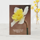 Daffodil Blooming Scripting Kaart denkt over Psalm (Gele Bloem)