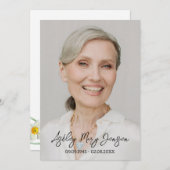 Daffodil Celebration of Life Photo Funeral Kaart (Voorkant / Achterkant)