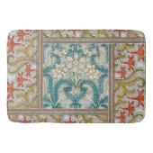 Daffodil chintz art nouveau bloem behang badmat (Voorkant)