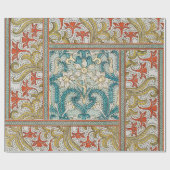 Daffodil chintz art nouveau bloem behang cadeaupapier (Vlak)