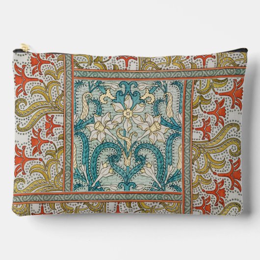 Daffodil chintz art nouveau bloem behang etui (Voorkant)