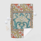 Daffodil chintz art nouveau bloem behang golfhanddoek (Insitu)