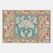 Daffodil chintz art nouveau bloem behang inpakpapier vel (Voorkant)