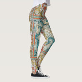 Daffodil chintz art nouveau bloem behang leggings (Rechts)