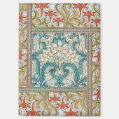 Daffodil chintz art nouveau bloem behang magneet (Voorkant)