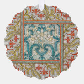 Daffodil chintz art nouveau bloem behang ornament kaart (Voorkant)