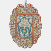 Daffodil chintz art nouveau bloem behang ornament kaart (Links)