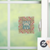 Daffodil chintz art nouveau bloem behang raamsticker (Huis)