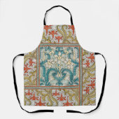 Daffodil chintz art nouveau bloem behang schort (Voorkant)