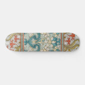 Daffodil chintz art nouveau bloem behang skateboard (Horizontaal)