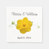 Daffodil Custom Bruiloft Servet (Voorkant)