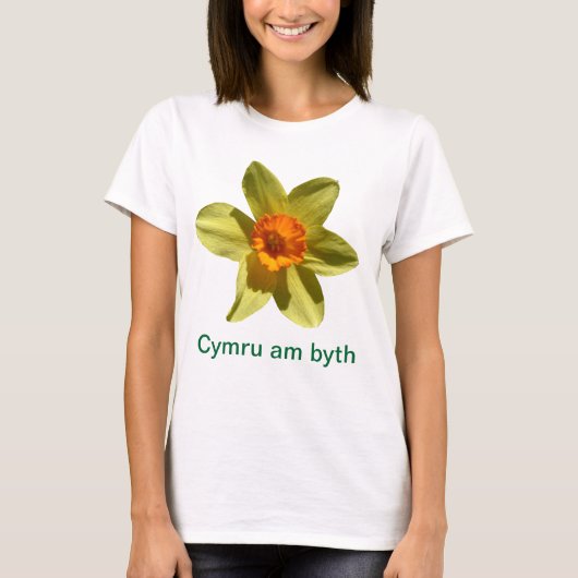 Daffodil, Cymru am byth T-shirt (Voorkant)