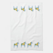 Daffodil Dala Horse MoJo Kitchen handdoek (Verticaal)