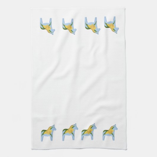 Daffodil Dala Horse MoJo Kitchen handdoek (Verticaal)