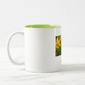 Daffodil Day Coffee Cup Tweekleurige Koffiemok (Links)