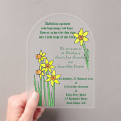 Daffodil Dream Wedding Invitation Acryl Uitnodigingen (Insitu (Draagbaar))