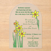 Daffodil Dream Wedding Invitation Acryl Uitnodigingen (Voorkant)