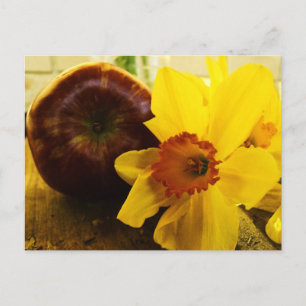 Daffodil- en Apple-Briefkaart Briefkaart