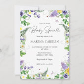 Daffodil en Wildflower Bloemen Bloemen Baby Sprink Kaart (Voorkant)